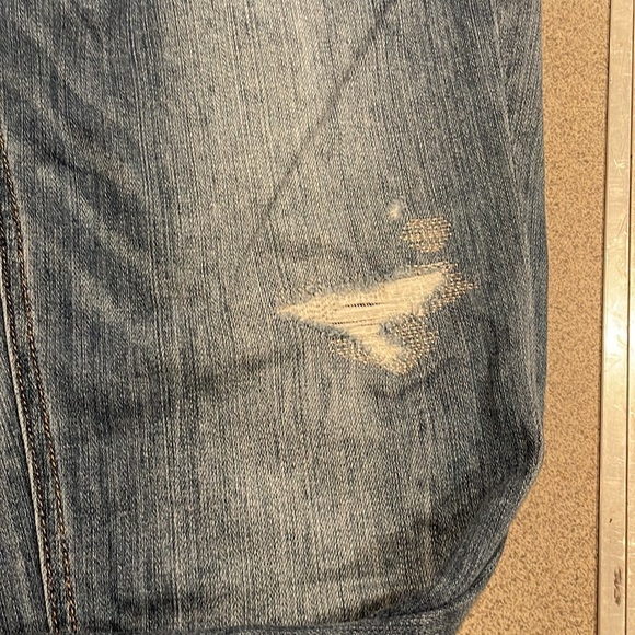 White House Black market girlfriend jeans Size 10 silver stitching stretch! - Picture 6 of 10
